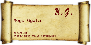 Moga Gyula névjegykártya